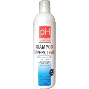 pH Shampoo Superclean 300 ml Das Shampoo fuer eine Tiefenreinigung. Reinigt gründlich und schonend, besonders empfehlenswert zur Entfernung von Stylingrückständen und Silikonrückstände.